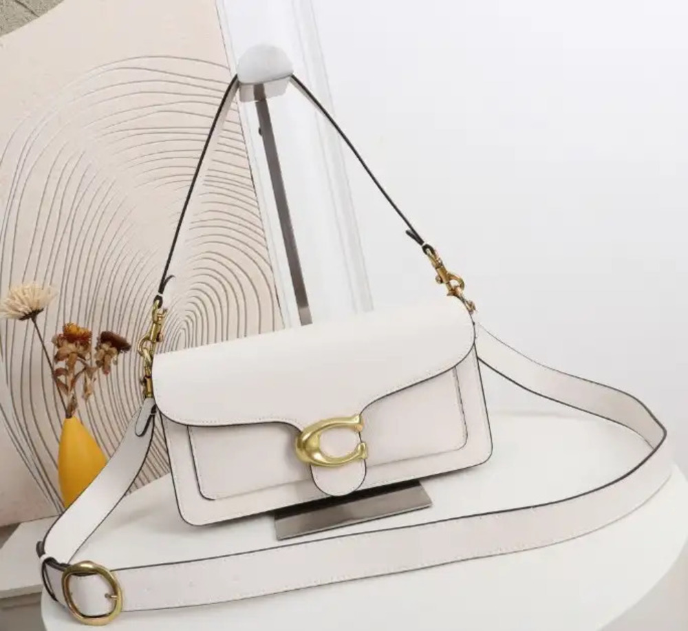 Coach Double layer Shoulder Bag with Gold Accents